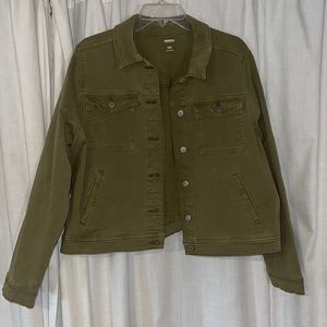 Olive green denim jacket , Sonoma , xxl